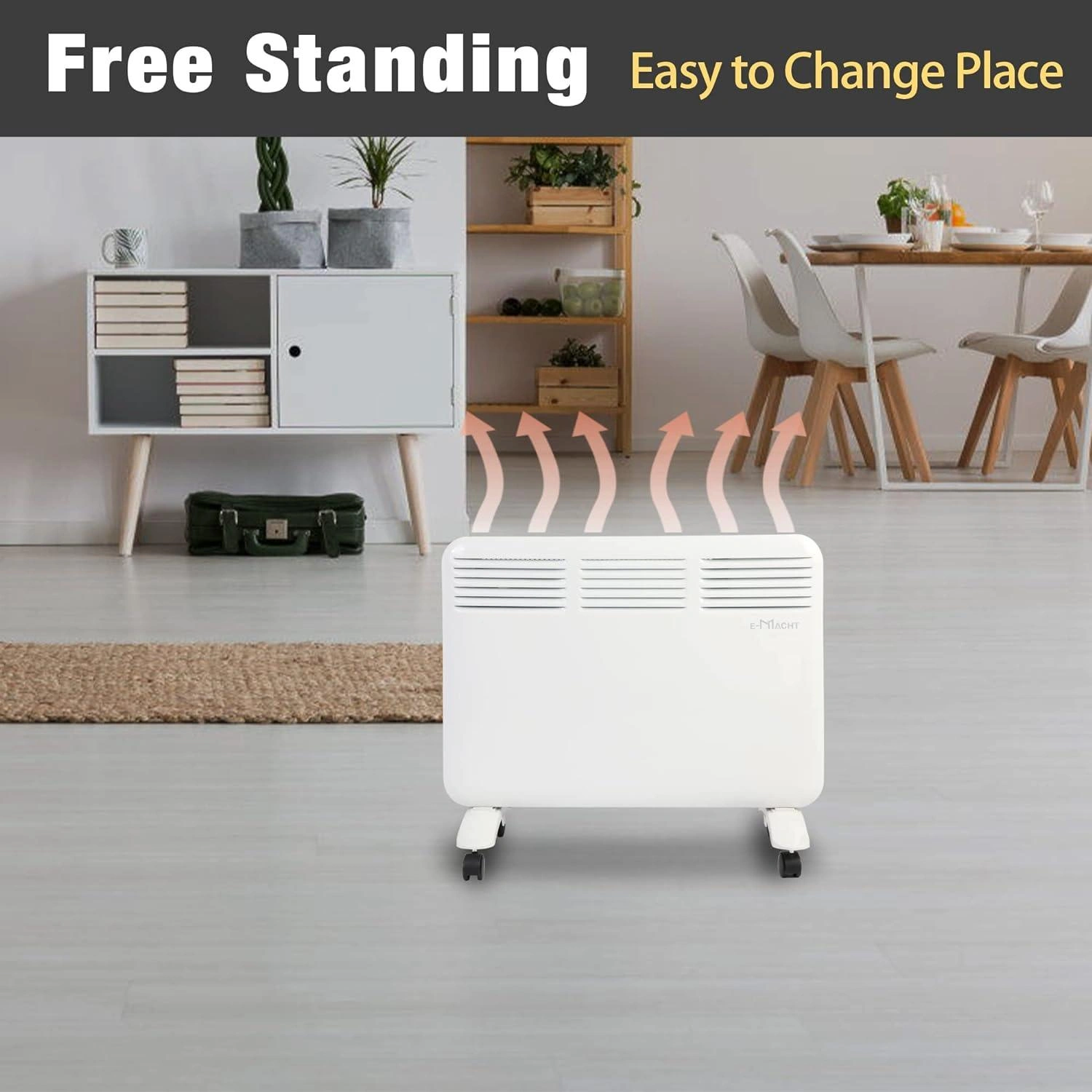 Warm Up Your Space: 1000W Wall Heater with Smart Thermostat!